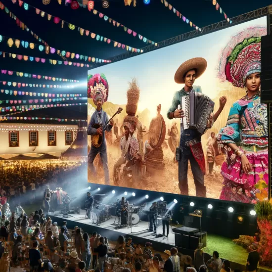 Pain&eacute;is de LED para Promover Festivais de M&uacute;sica Tradicional Mineira: Destacando o Festival de Viola